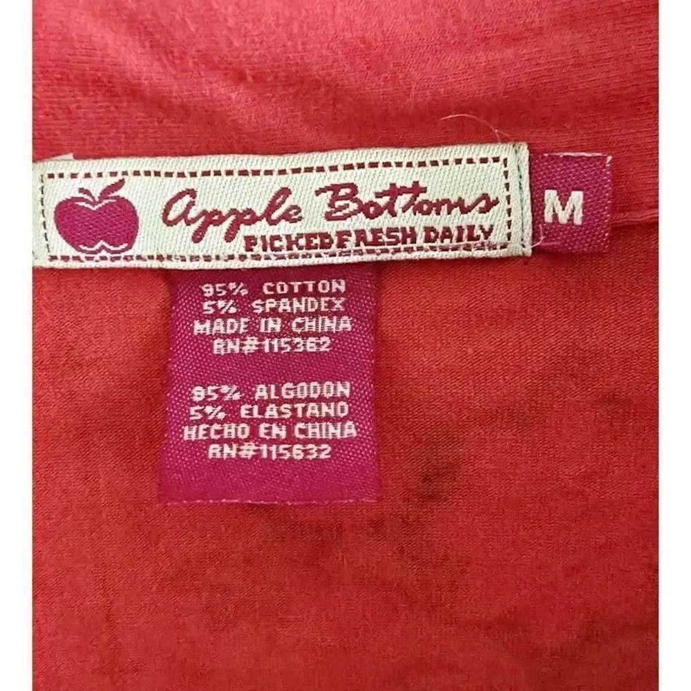 APPLE BOTTOMS Girls Size M Red Floral Polo Dress Drop Waist 10/12 New With Tags - Picture 2 of 6